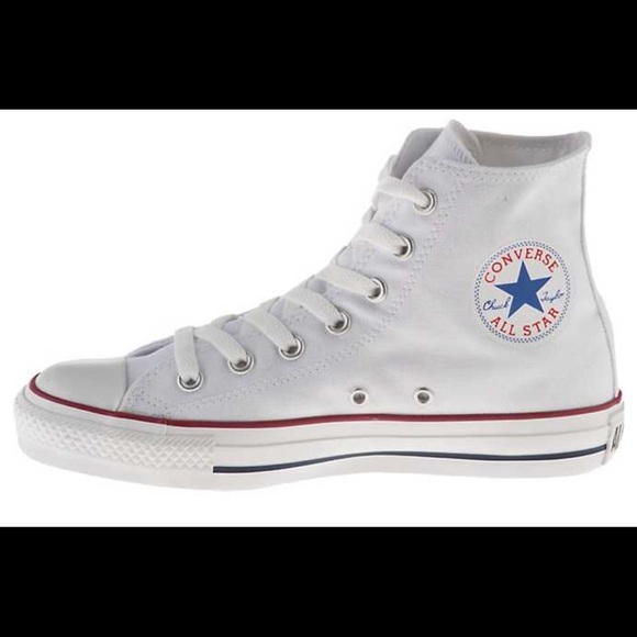 white converse high tops size 6